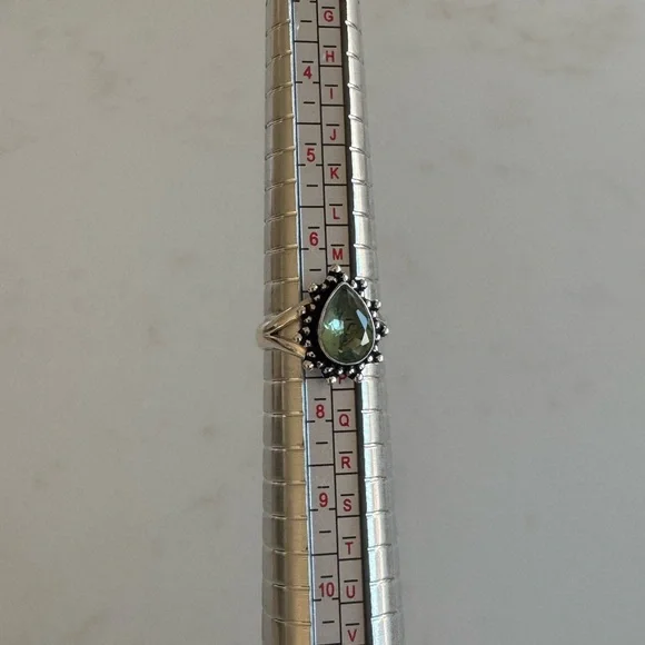 NWOT Sundance Sunlit Leaves Ring, Green Amethyst, Sterling Silver